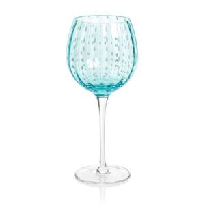 Posh Glassware Pescara White Dot Wine Glasses Set of 4